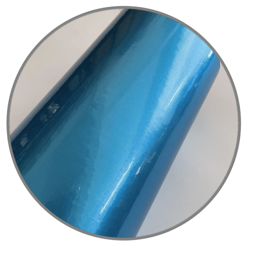 TOPCAR Glossy Metallic Light Blue Vinyl Wrap Film