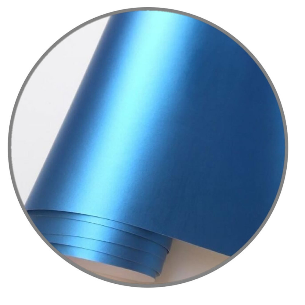 TOPCAR Matte Chrome Light Blue Vinyl Wrap Film