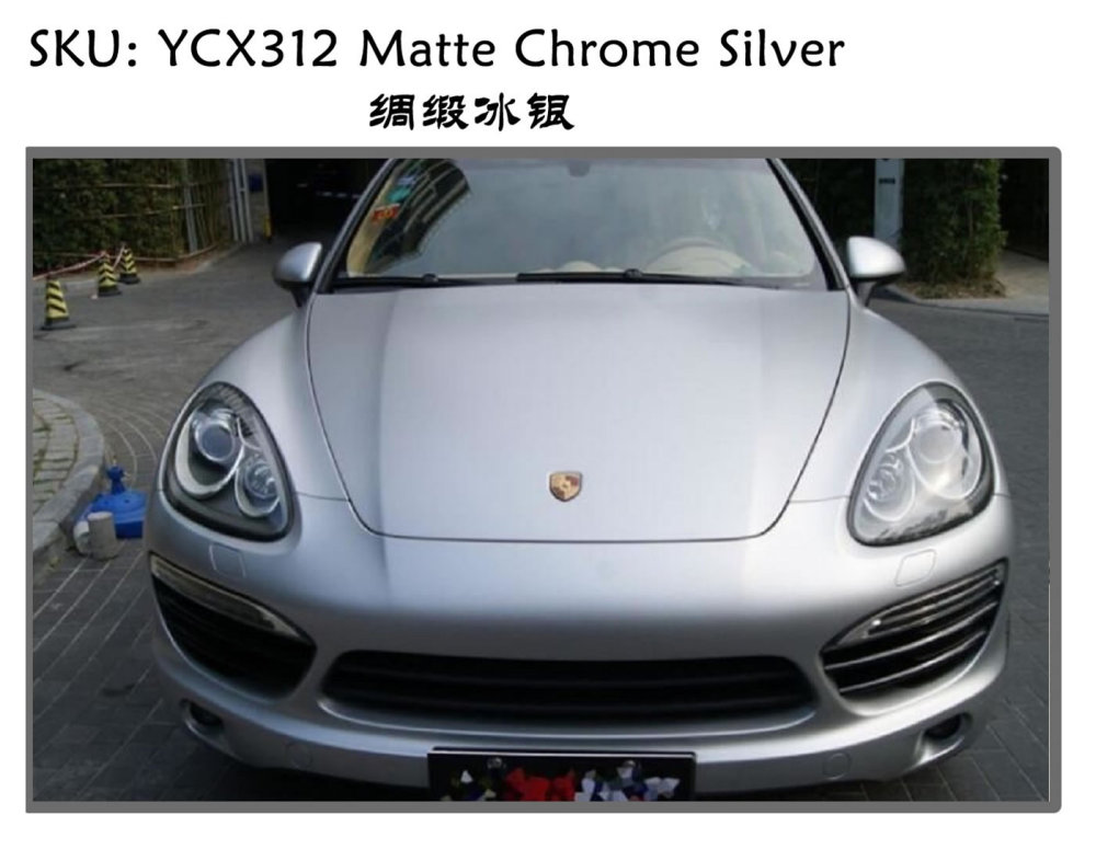 TOPCAR Matte Chrome Silver Vinyl Wrap Film