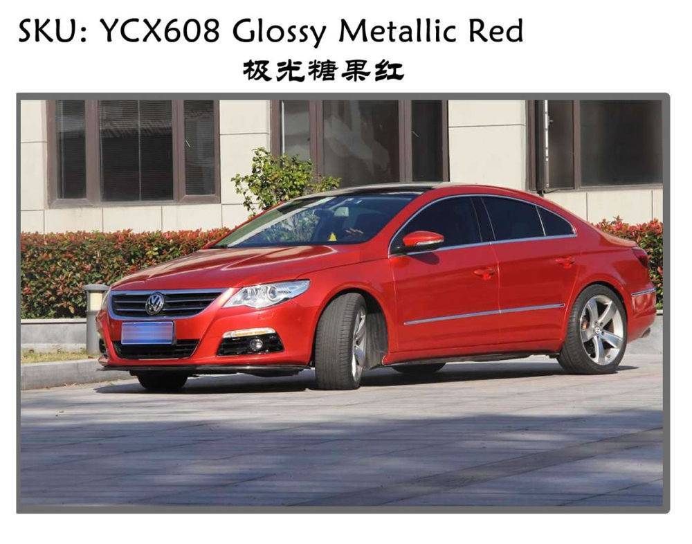 TOPCAR Glossy Metallic Red Vinyl Wrap Film