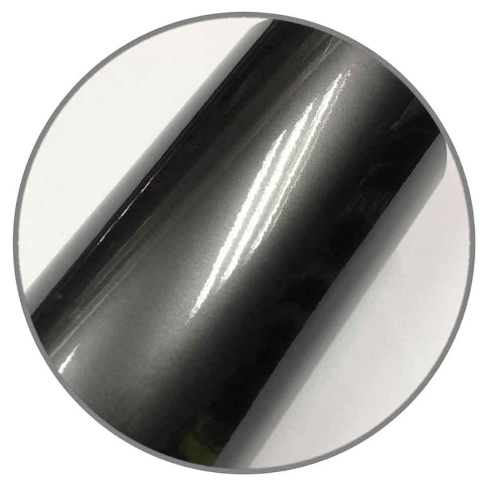 TOPCAR Glossy Metallic Light Black Vinyl Wrap Film