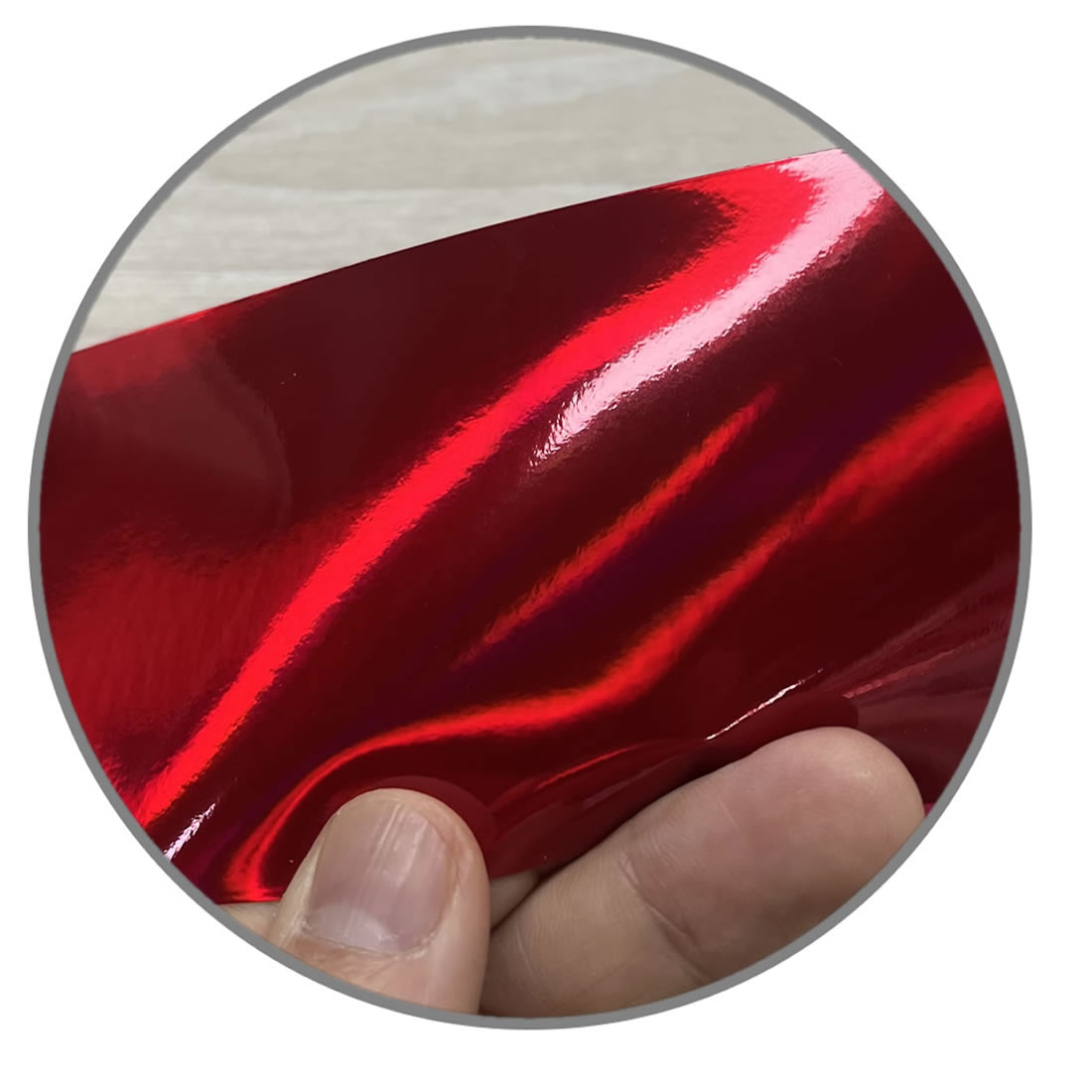 TOPCAR Laser Chrome Red Vinyl Wrap Film