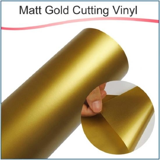 Matte Gold Silver Color Cut Vinyl Solid Opaque Craft Vinyl