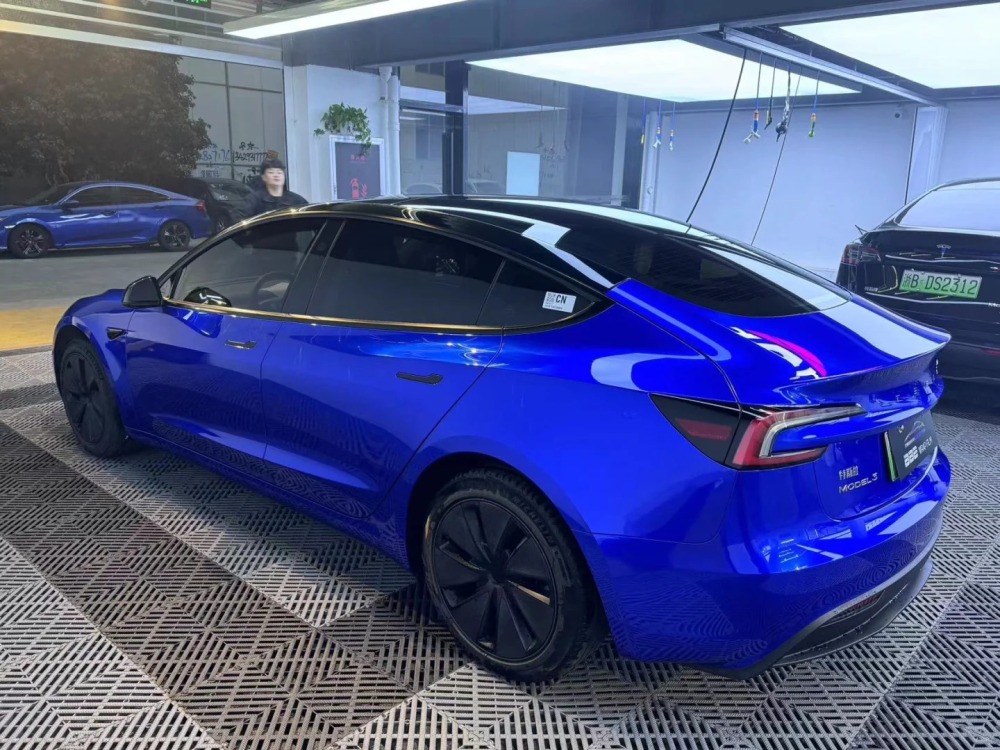 TOPCAR Liquid Metal Blue Berry Vinyl Wrap Film