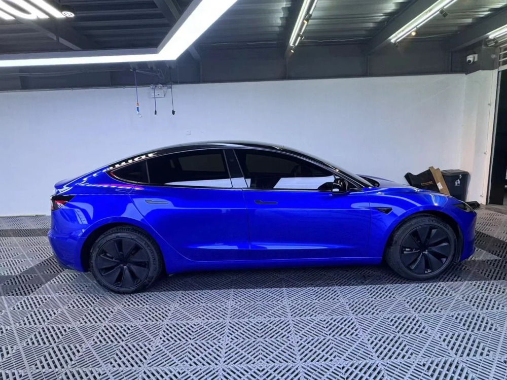 TOPCAR Liquid Metal Blue Berry Vinyl Wrap Film