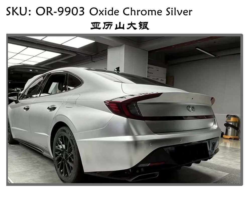 TOPCAR Oxide Chrome Silver Vinyl Wrap Film