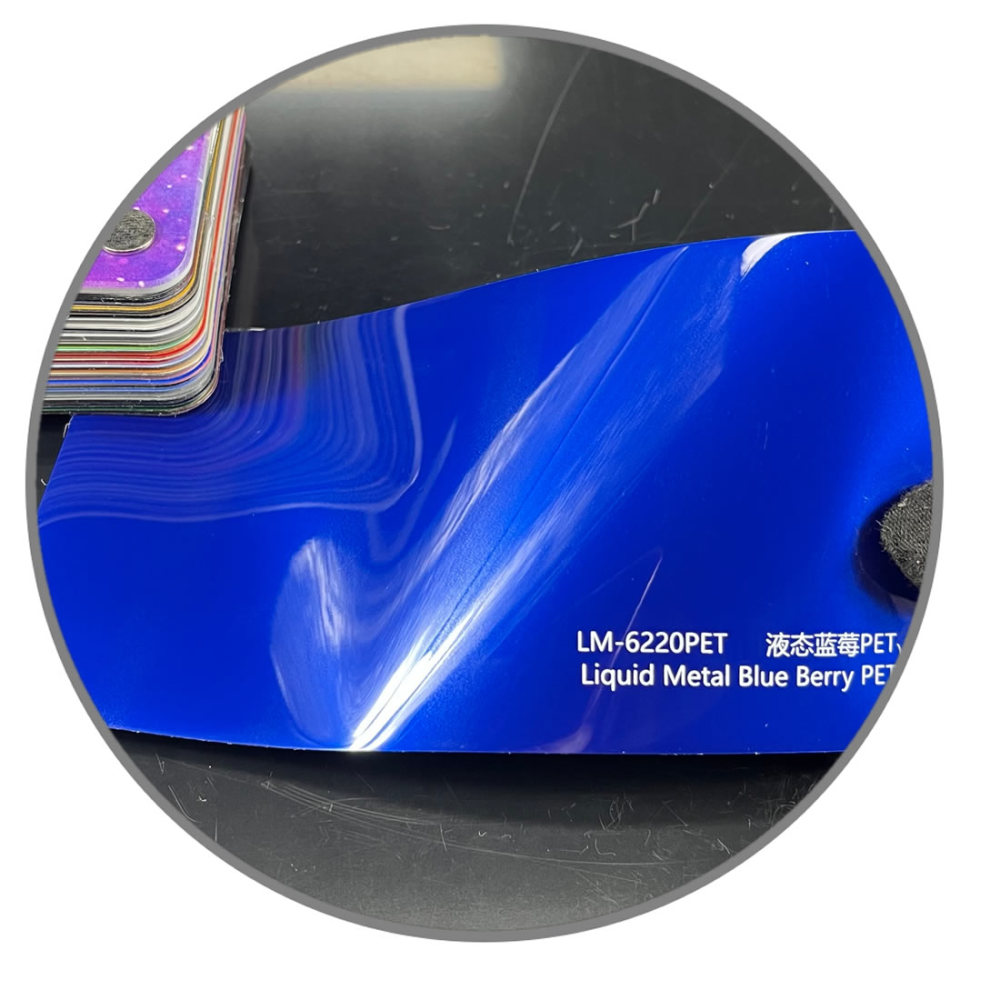 TOPCAR Liquid Metal Blue Berry Vinyl Wrap Film