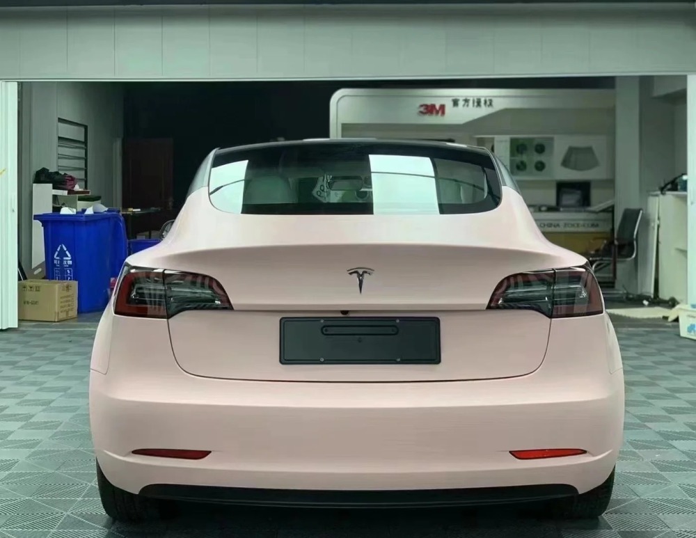 TOPCAR UUltra Matte Pearl Pink Car Wraps Vinyl Film