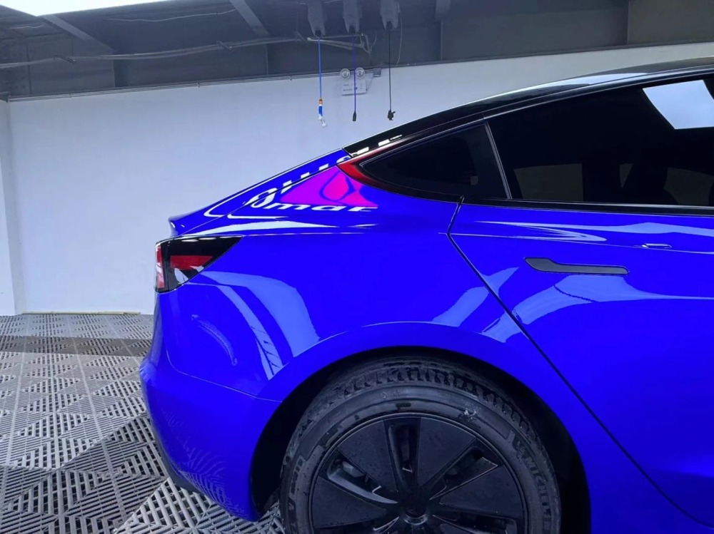 TOPCAR Liquid Metal Blue Berry Vinyl Wrap Film