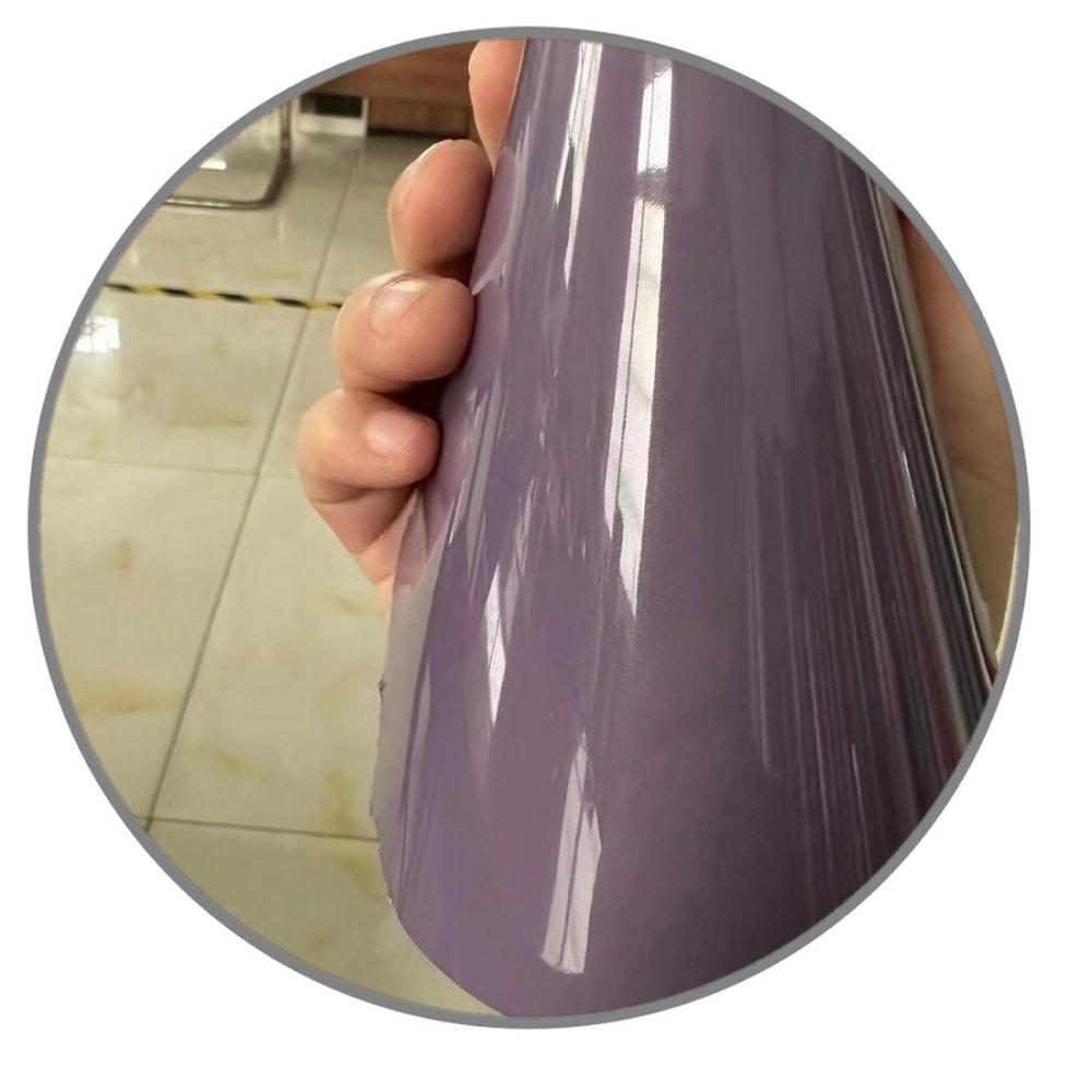TOPCAR Original Paint Series Cold Rose Purple Color PET Vinyl Wrap Film