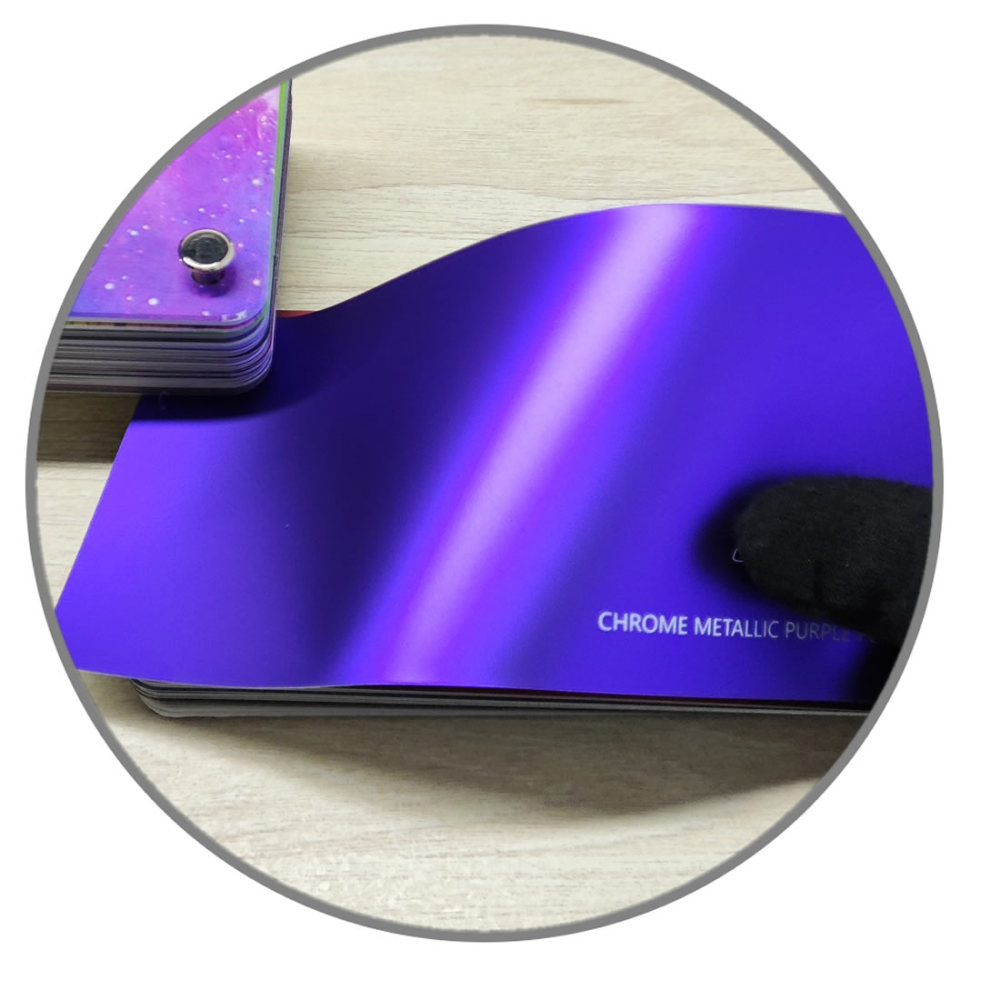 TOPCAR Chrome Metallic Purple PET Vinyl Wrap Film