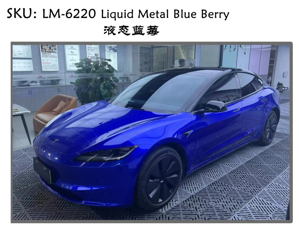 TOPCAR Liquid Metal Blue Berry Vinyl Wrap Film