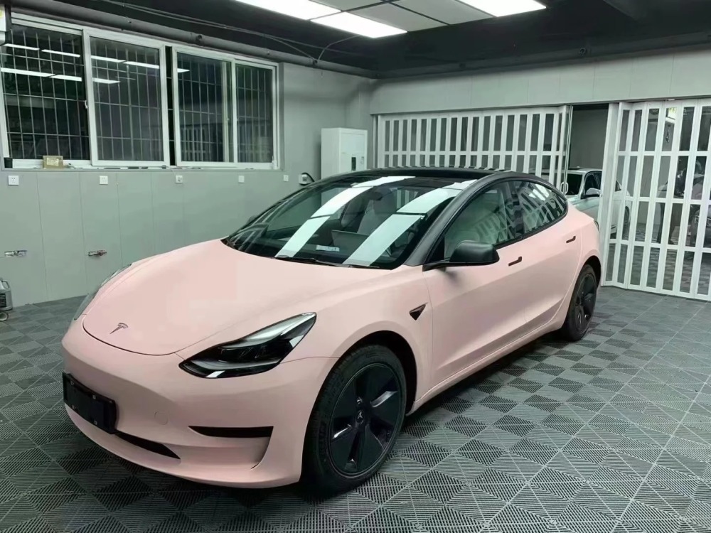 TOPCAR UUltra Matte Pearl Pink Car Wraps Vinyl Film