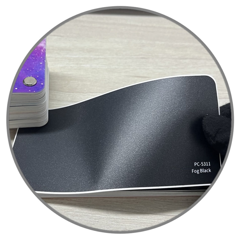 TOPCAR Low Tack Fog Black Vinyl Wrap Film