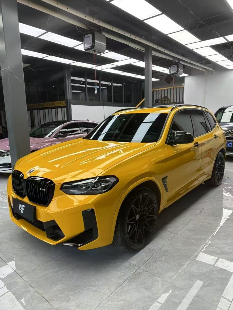 TOPCAR satin mettallic maple leaf yellow  PET Vinyl Wrap Film