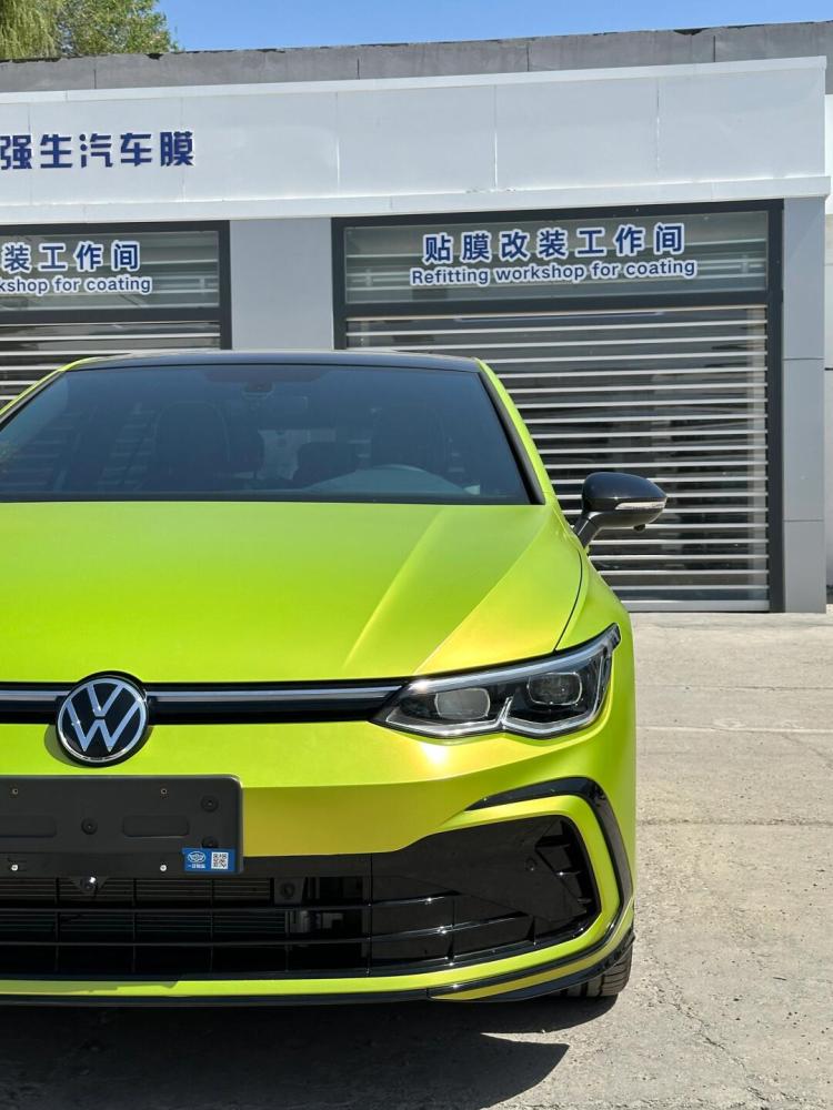 TOPCAR Satin metallic Lime PET car coating