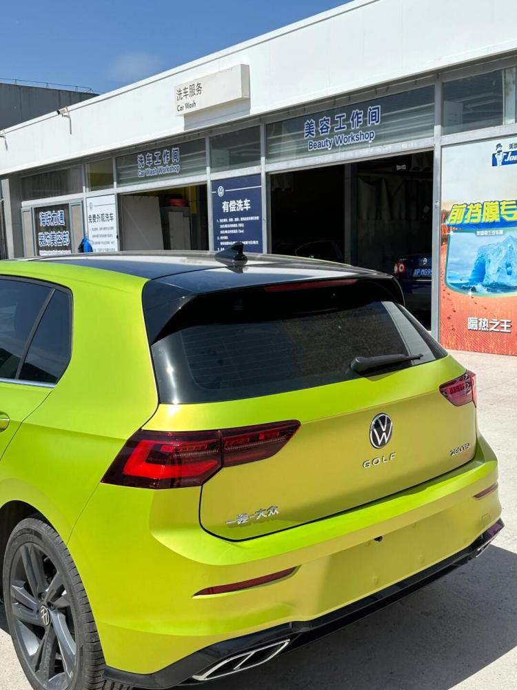 TOPCAR Satin metallic Lime PET car coating