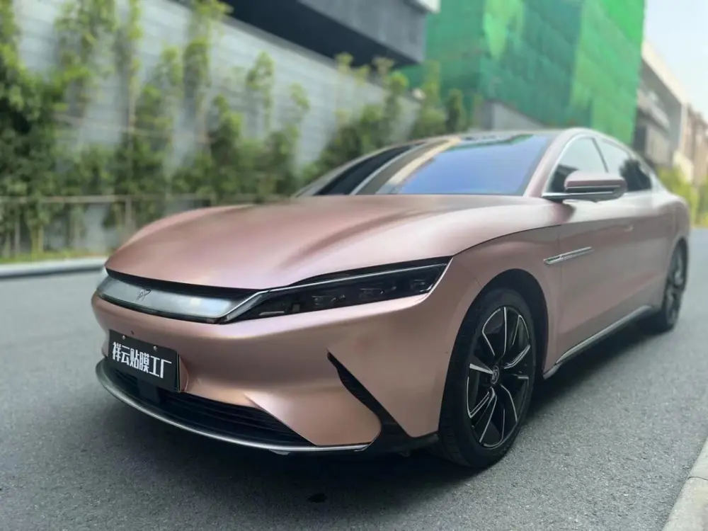 TOPCAR Satin metallic Rose Gold PET car coating