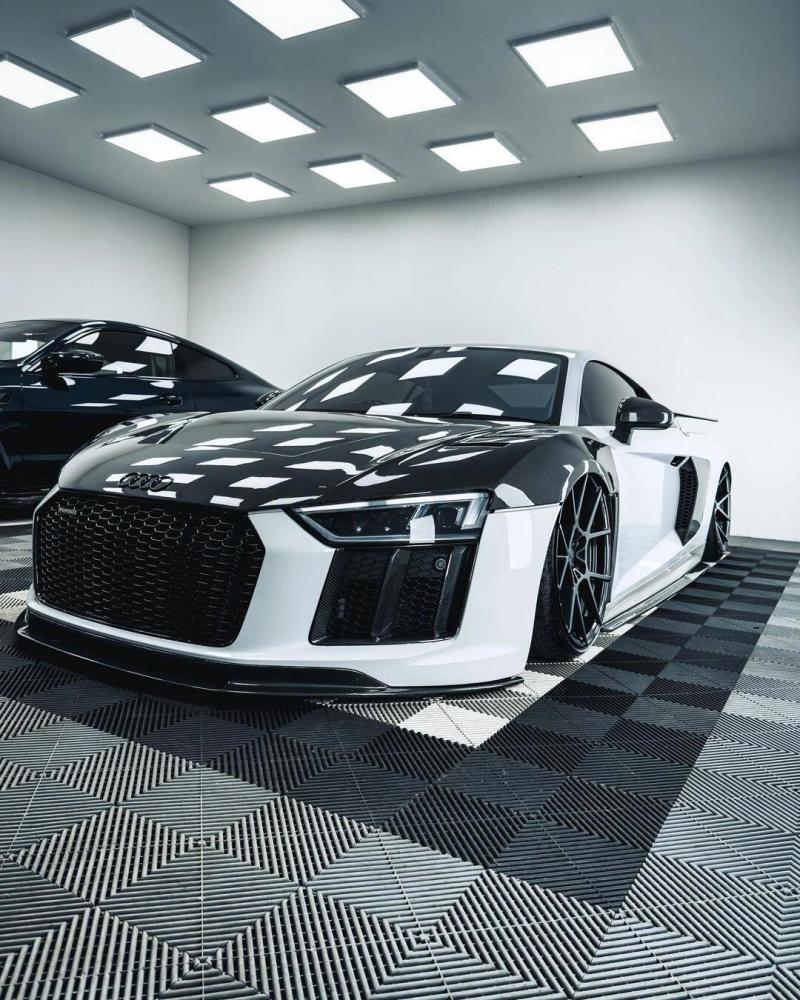 TOPCAR PET Simulation Carbon Fiber Silver Vinyl Wrap Film