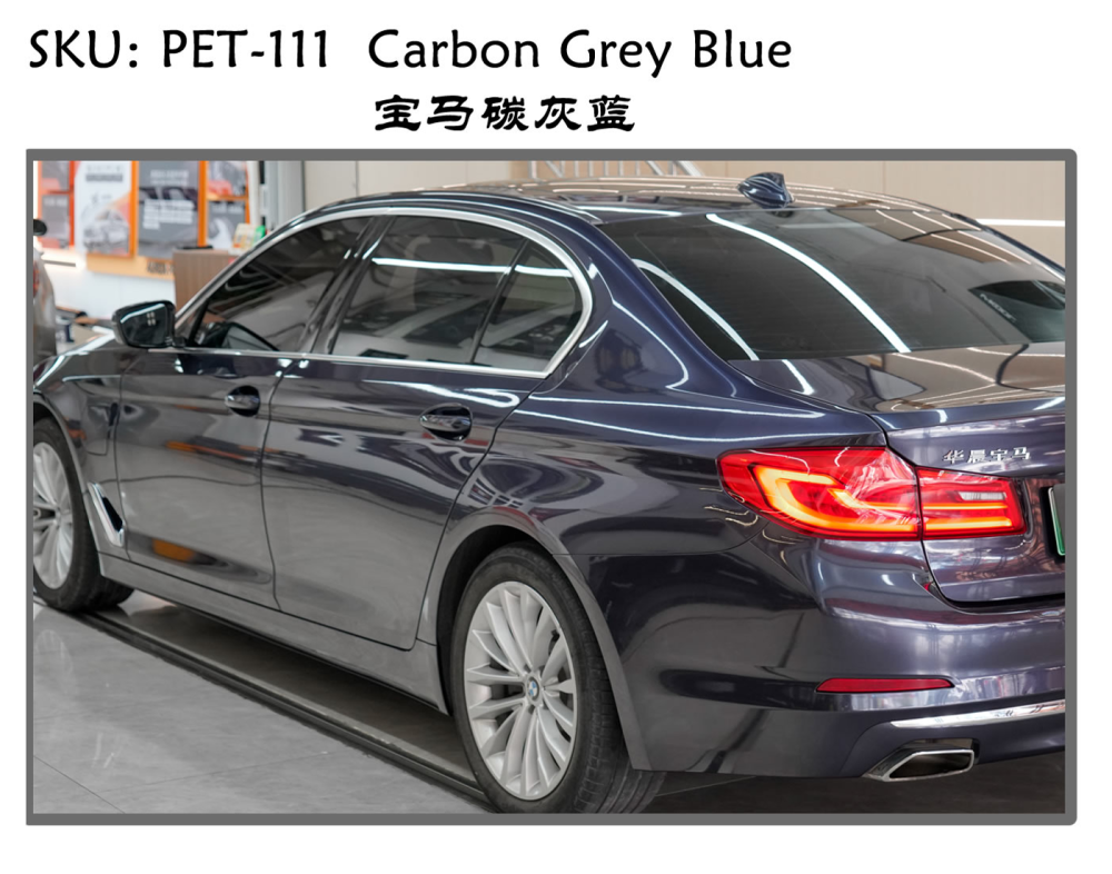 TOPCAR Original Paint Series Carbon Grey Blue PET Vinyl Wrap Film