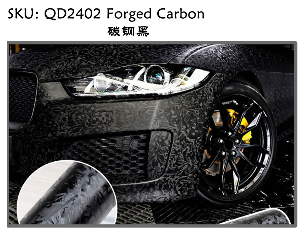 TOPCAR Forged Carbon Fiber Black Car Vinyl Wrap Film