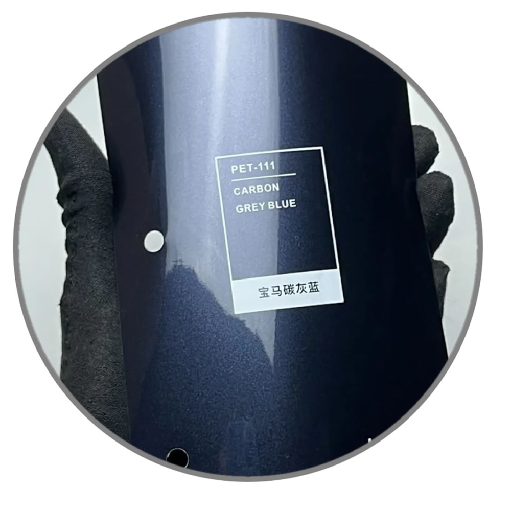 TOPCAR Original Paint Series Carbon Grey Blue PET Vinyl Wrap Film