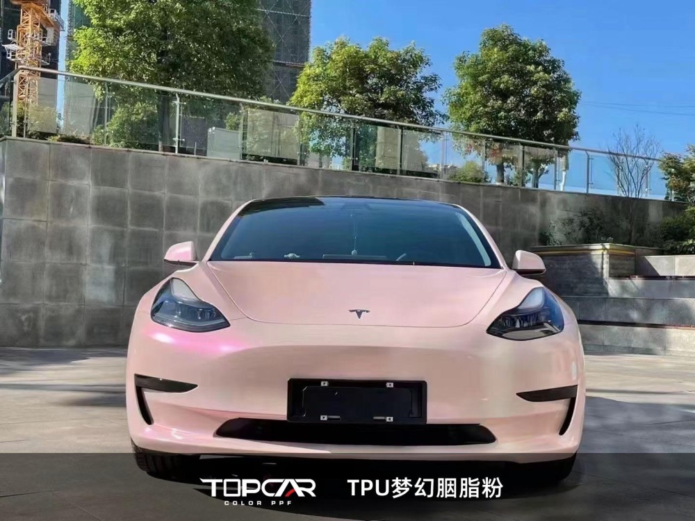 TPU Magic Candy Color Flip Rouge Pink: Vibrant Protection with PPF Car Wrap Vinyl Film