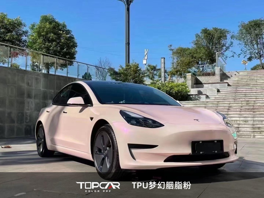 TPU Magic Candy Color Flip Rouge Pink: Vibrant Protection with PPF Car Wrap Vinyl Film