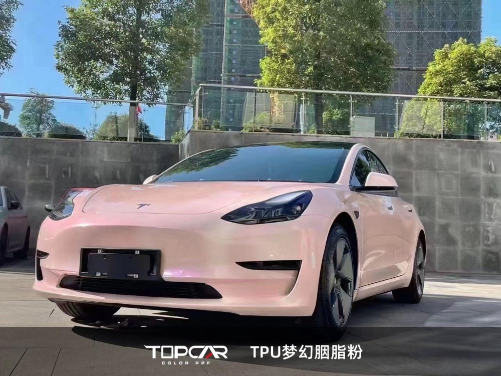 TPU Magic Candy Color Flip Rouge Pink: Vibrant Protection with PPF Car Wrap Vinyl Film