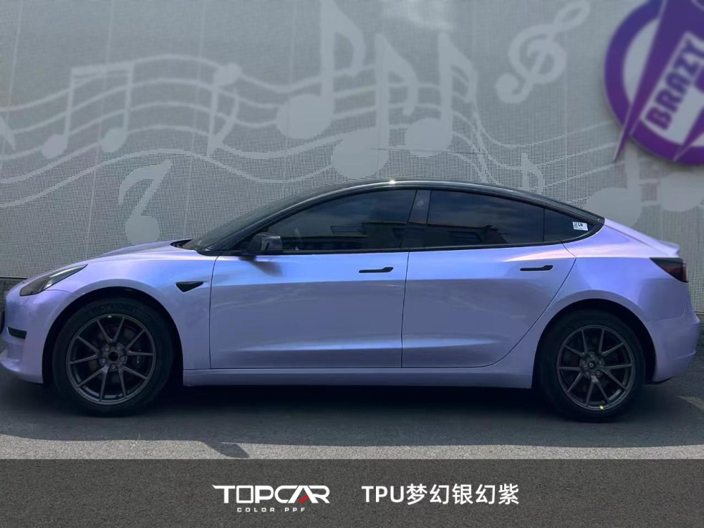 TPU Magic Candy Flip Silver Purple: Dazzling Style Meets PPF Protection