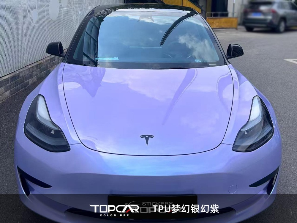 TPU Magic Candy Flip Silver Purple: Dazzling Style Meets PPF Protection