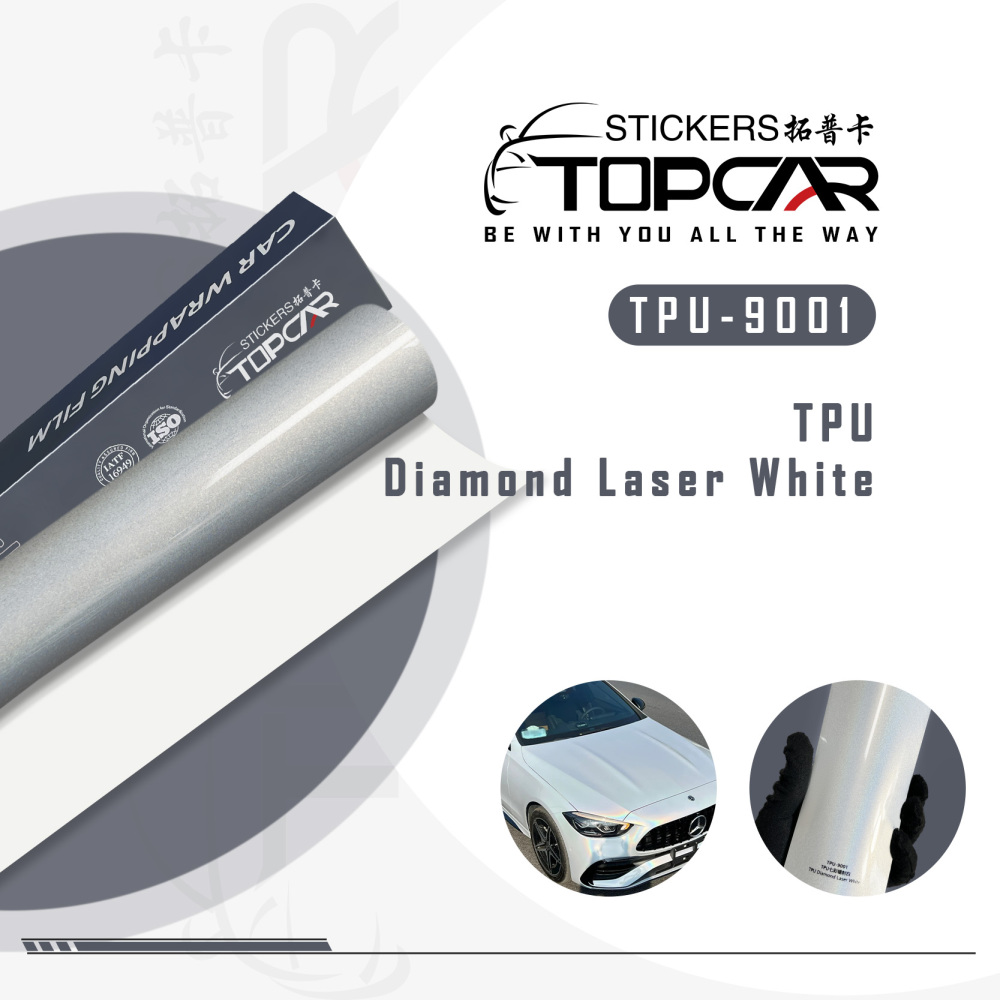 TPU Diamond Laser White PPF Car Wrap Vinyl Film – Ultimate Shine & Paint Protection