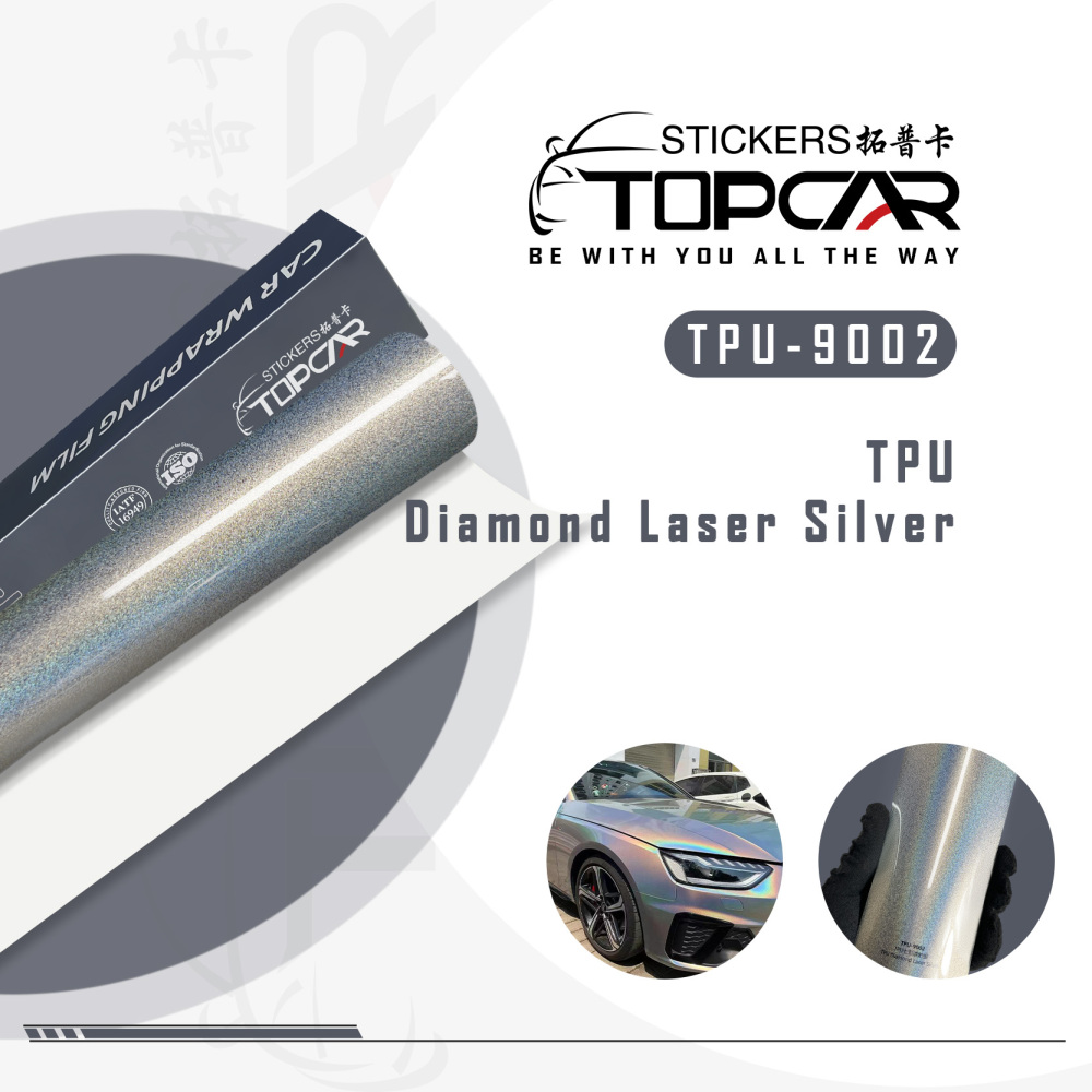 TPU Diamond Laser Silver: Sleek Protection with PPF Car Wrap Vinyl Film