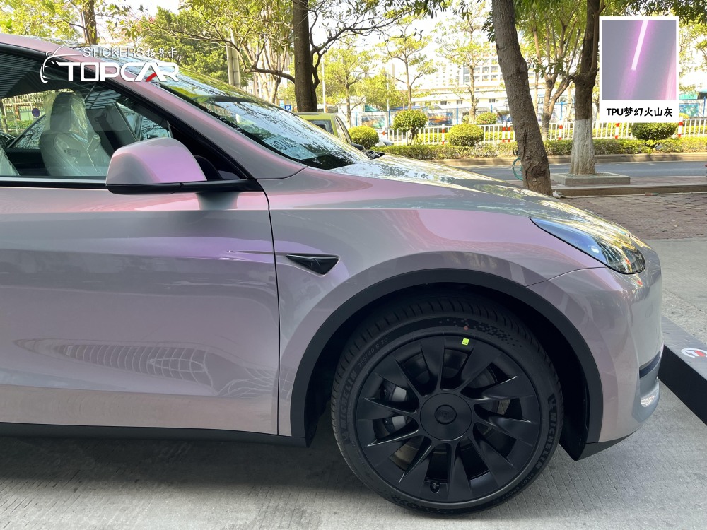 TPU Magic Candy Color Flip Volcano Grey: Dynamic Protection with PPF Car Wrap Vinyl Film