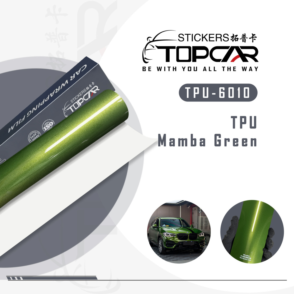 TPU Mamba Green: High-Quality PPF Car Wrap & Reflective Vinyl Vehicle Sticker