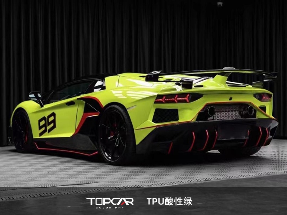 TPU Acid Green PPF Car Wrap Vinyl: Durable, Vibrant Vehicle Wrap Material