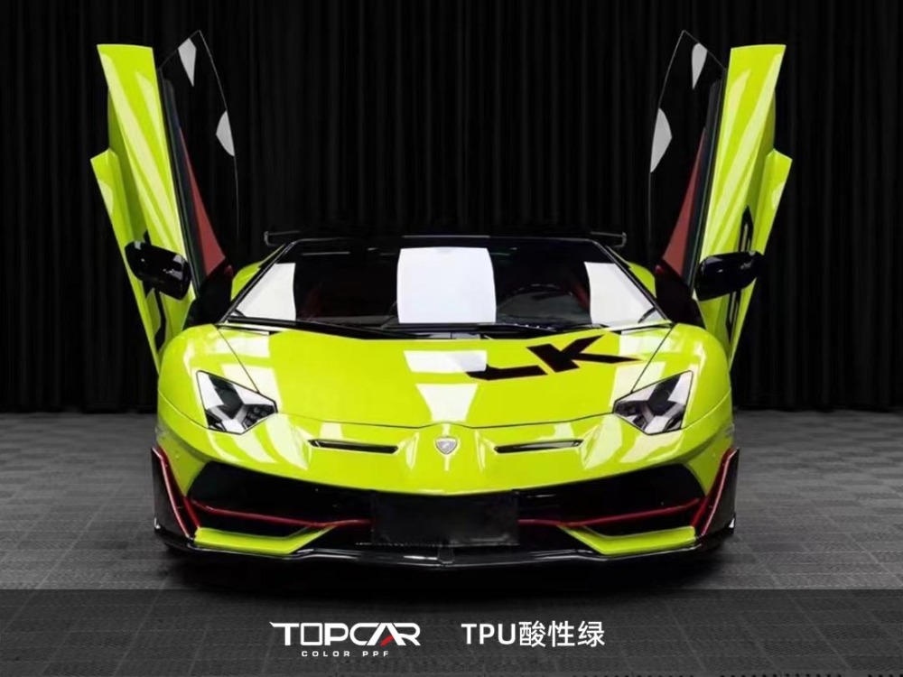 TPU Acid Green PPF Car Wrap Vinyl: Durable, Vibrant Vehicle Wrap Material