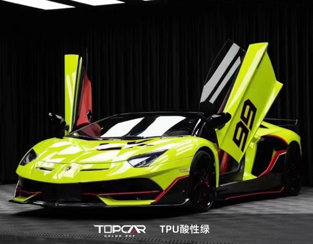 TPU Acid Green PPF Car Wrap Vinyl: Durable, Vibrant Vehicle Wrap Material