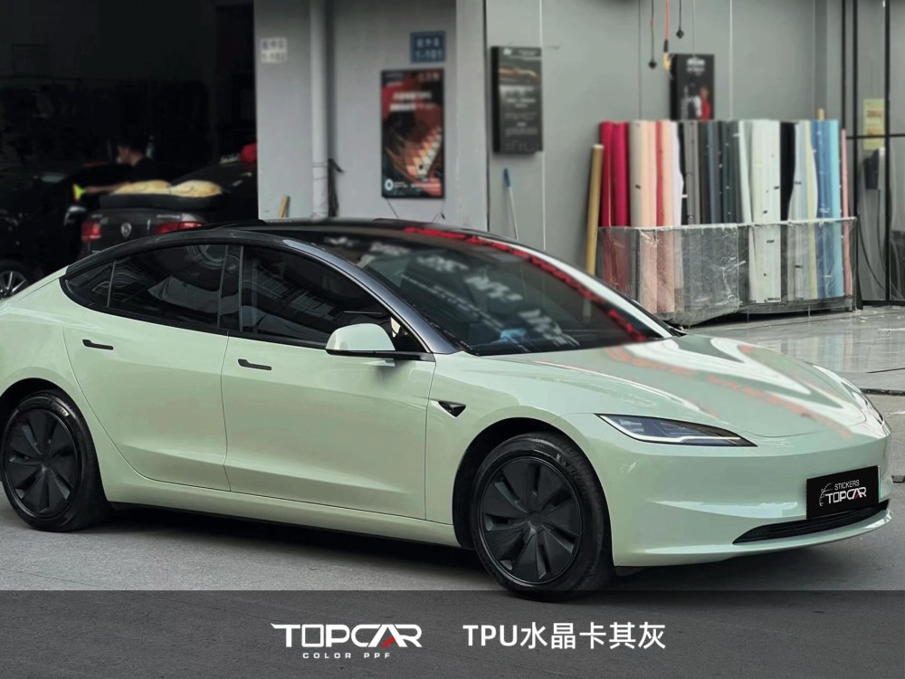TPU Glossy Crystal Khaki Grey: Elevate Your Car’s Style