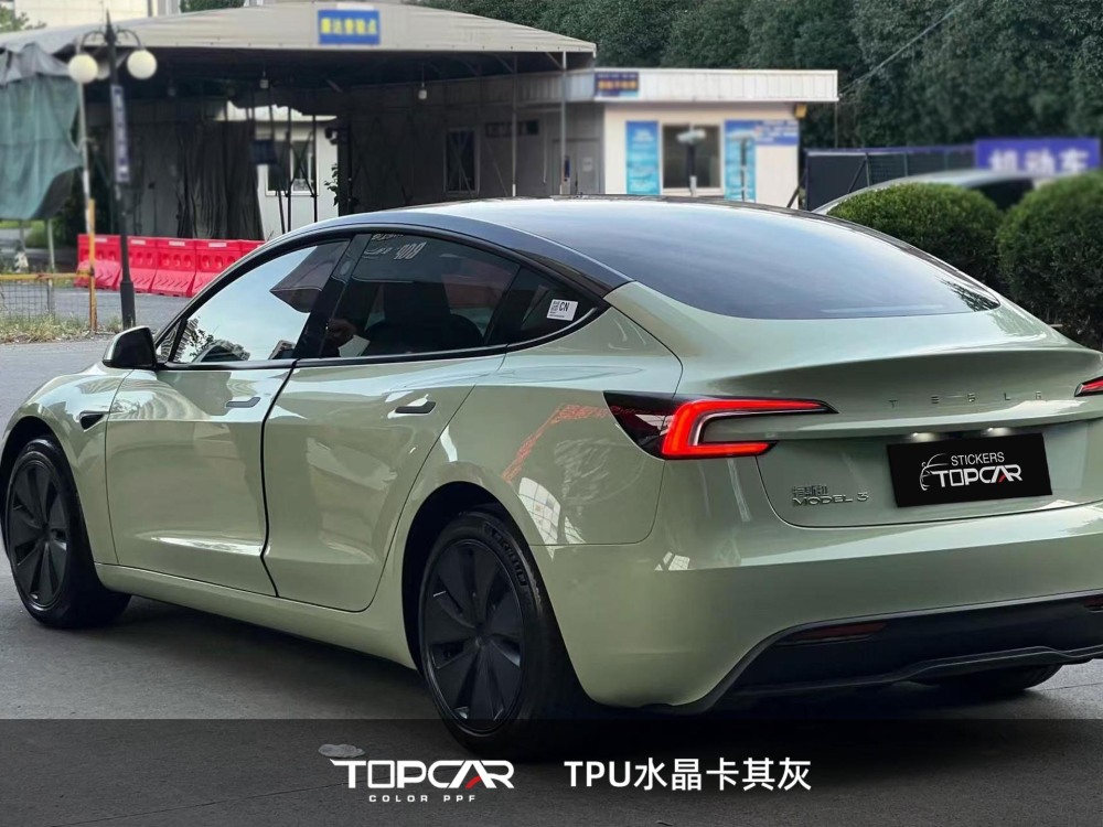 TPU Glossy Crystal Khaki Grey: Elevate Your Car’s Style