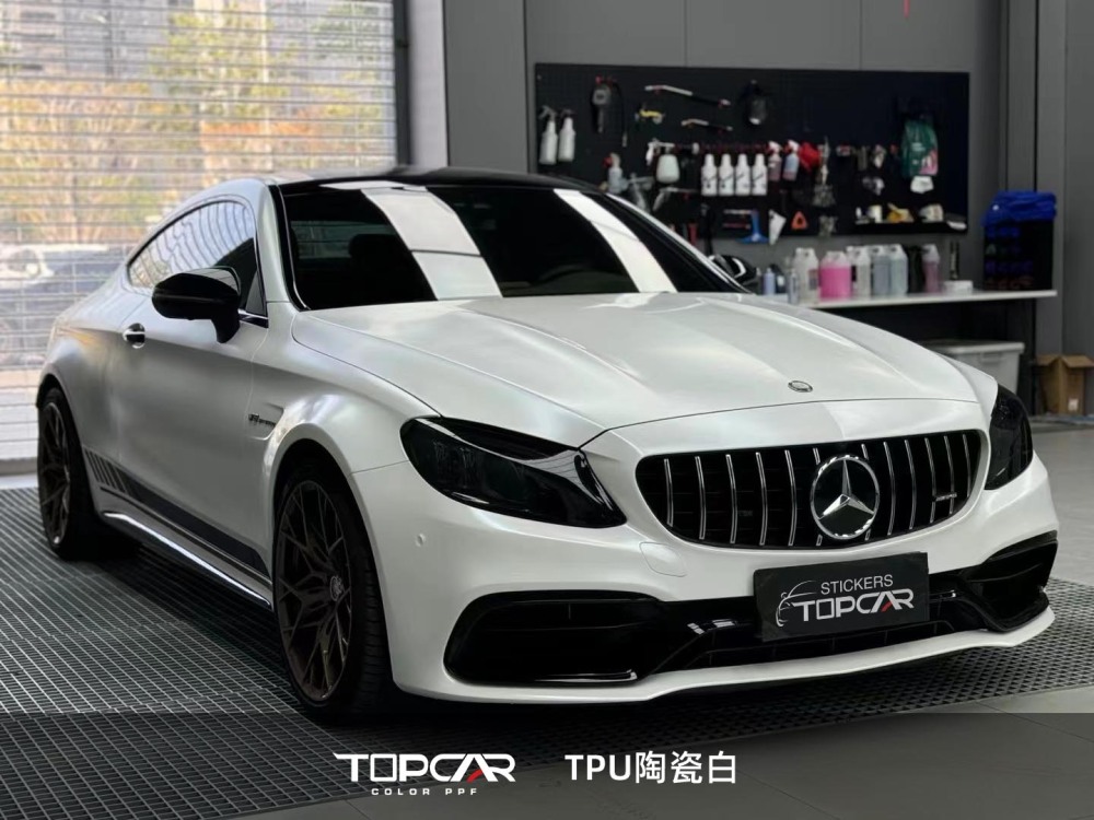 TPU White Satin: Elegant Gloss Auto Wrap for Timeless Style
