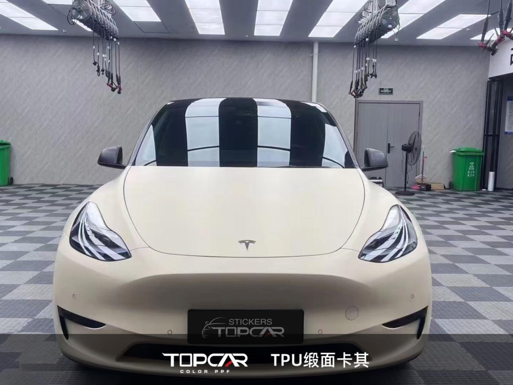 TPU Satin Khaki: Chic Auto Wrap for Timeless Appeal