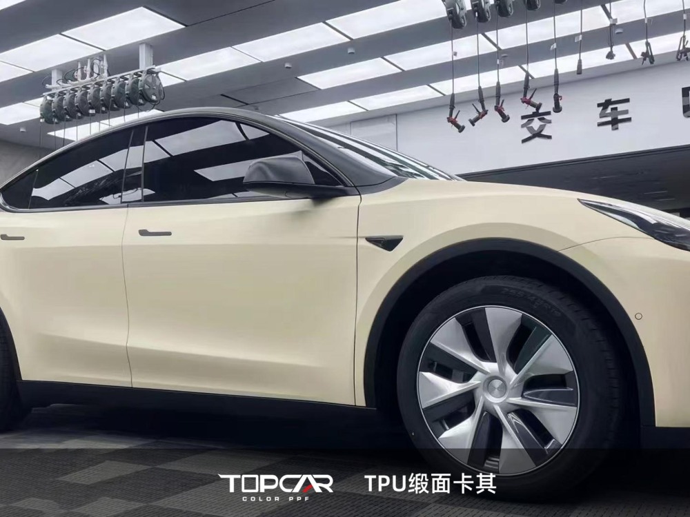 TPU Satin Khaki: Chic Auto Wrap for Timeless Appeal