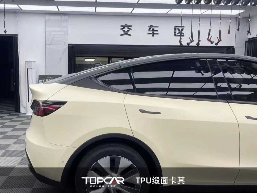 TPU Satin Khaki: Chic Auto Wrap for Timeless Appeal