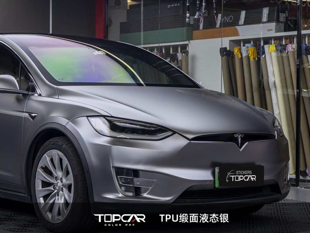 TPU Matte Liquid Metal Space Silver: Futuristic Auto Wrap