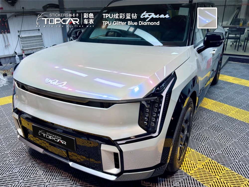 TPU Glitter Blue Diamond: Sparkle - Packed Gloss Auto Wrap