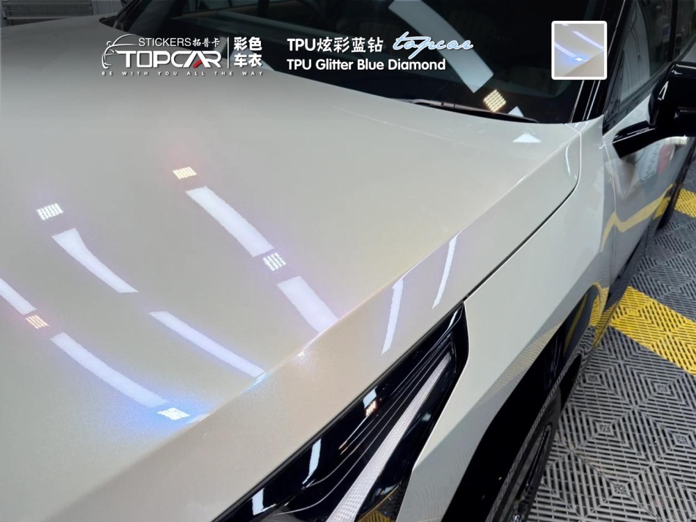 TPU Glitter Blue Diamond: Sparkle - Packed Gloss Auto Wrap