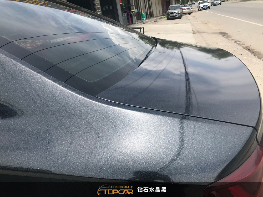 PET Diamond Crystal Black: Luxe Shine for Auto Wraps