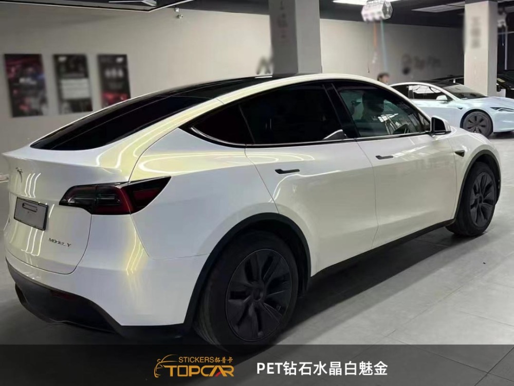 PET Diamond Crystal White Gold: Luxe Sparkle for Auto Wraps