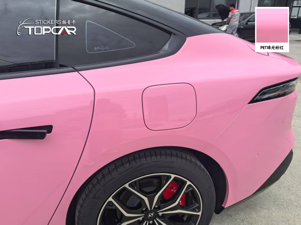 PET Diamond Crystal Pink Car Vinyl Wrap Film: Sparkle for Your Ride